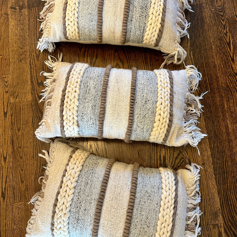 Handwoven Decorative Pillows - Set of 3